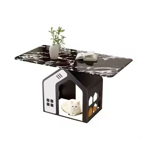 Home cat bed coffee table, house base, ultra-crystal coffee table, integrated coffee table shared by