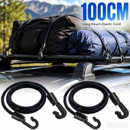 3 Sizes Strechable Bungee Cord with Plastic Hooks High Elastic Shock‑Absorbent Binding Rope for Camp