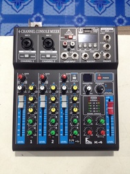 เครื่องผสมสัญาณเสียง มิกเซอร์ Mixer K . Power K-4 ใช้ได้ทั้ง ในบ้านและ ในรถยนต์ Power Supply DC 12V