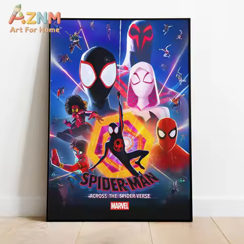 Spiderman Across the Spiderverse Poster, Wall Art & Print, Miles Morales Print, Spiderman Poster