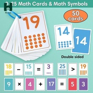 [Homyl] Number Flash Cards, 0-25 Math Cards, Addition Substance, Large, Flash Cards, Math Games for 