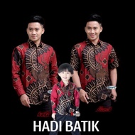 Father And Son BATIK COUPLE Aged 2-13 Years | Maroon Centipede MOTIF SIZE M L XL XXL