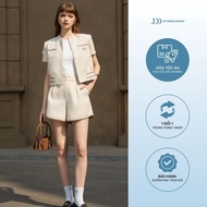 Set bomber jacket with cross-fits, round pockets 5B01 Shorts with cross-fit hem 3S04 set Jacket bomb