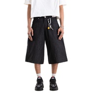 H1 Embroidered Jorts - Black Raw - Jeans