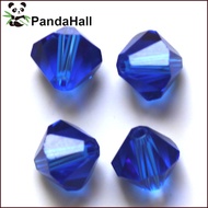 200pcs Imitation Austrian Beads Grade AAA K9 Glass Faceted Bicone Blue 4x4mm Hole: 0.7~0.9mm