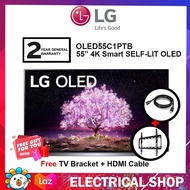 LG C1 55” 4K Smart SELF-LIT OLED TV OLED55C1PTB with AI ThinQ Television (FREE HDMI CABLE AND TV BRACKET)