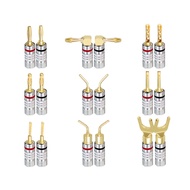 Zhongdao Banana Head Nakamichi Pure Copper Gold-Plated Banana Plug/Plug/Audio Plug/Speaker Cable Plu