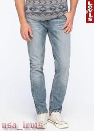 【獨賣新款28-42腰優惠】美國LEVIS 511 Slim Grass 復古藍直紋磨洗彈性刷白窄管小直筒牛仔褲510