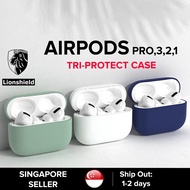 [SG] LionShield AirPods Pro Gen 2/1 or AirPods 3/2/1 Case Tri-Protect Liquid Silicone Air Pods Cover