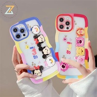 Zymello Phone Case OPPO Reno8 T 5G Reno8 Z 5G Reno7 Z 5G Reno 8 5G Reno 6 5G Reno 5 5G Realme C35 C21Y C11 2020 Narzo 50 5G Wavy Cartoon Winnie the Pooh Silicone Phone Ca