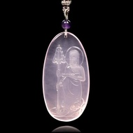 【正佳珠寶】粉晶 頂級冰粉晶 地藏王菩薩 30.1g 粉晶吊墜