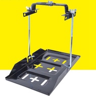Car Battery Fixing Holder Kit Auto Battery Tray Storage Clamp Battery Holder Bracket Kit Adjustable 