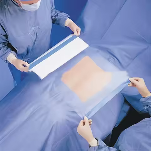 25Pcs 30x40cm 45x45cm Medical Adhesive PE Film Paste Operation Towel Waterproof Transparent Disposab