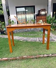 โต๊ะทานข้าวไม้สัก  ขนาด120*50 สูง 75 cm. โขัดเคลือบพ่นสีสัก โต๊ะอเนกประสงค์ งานไม้สัก เฟอร์นิเจอร์ไม