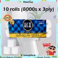 SCC KCA Bathroom Tissue Roll Soft And Hygienic ( 8000s x 3 PLY x 10 Rolls )