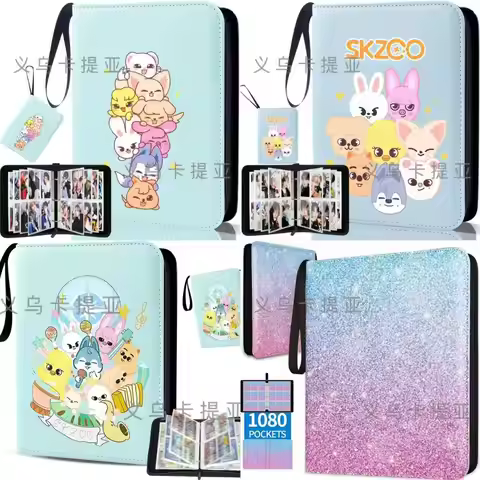 New Cute Cartoon And Anime Stray Kids SKZOO Stray Card Collection Zipper Binder Card Business Card A