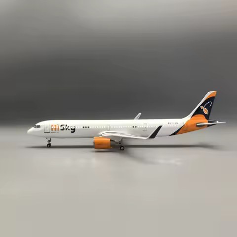 44cm 1:100 Scale Collectible Plane A321neo HiSky Europ Airlines A321 Plane Model Resin Aircraft Mode