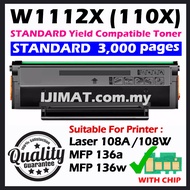 W1112A W1112X W1112XL W1112XXL Compatible Black Toner For HP Laserjet 108 108A 108w HP 136 136a MFP 