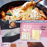 paket topoki + mozarella cheese keju saus gochujang gochugaru wijen sesame lengkap halal tteok topok