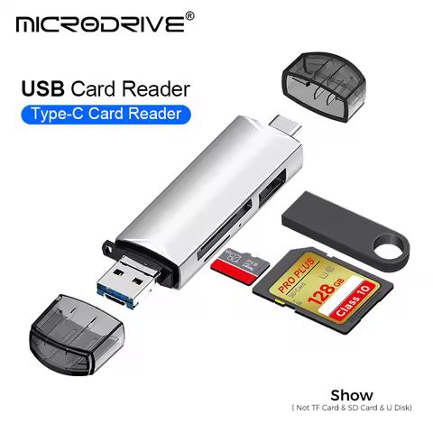 OTG Type C SD TF Card Reader 6 in 1 USB 3.0 Micro USB Flash Drive Adapter 5Gbps High Speed Transfer 
