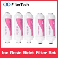 FilterTech  5pc Bidet Ion Resin Filter Replacement Set 15mm  BRONDELL Swash Bidet Toilet Seats SWF44 Bidet Filters