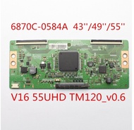 Tcon 6870C-0584A แผงทีวี43นิ้ว49นิ้ว55นิ้ว TM120_v0.6 55UHD V16ของแท้ Philips Sony LG วงจรรวม6870C-0