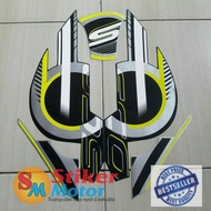 sticker striping motor honda scoopy sporty 2023 hitam-silver