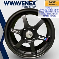 **1pc**SPORT RIM kereta TYPE-C SSR 15" INCHI 4H100/4H114