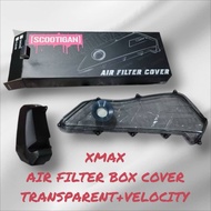 SCOOTIGAN XMAX250 AIR FILTER BOX TRANSPARENT+VELOCITY CLEAR SMOKE
