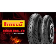 ยางมอเตอร์ไซค์ PIRELLI DIABLO หน้าหลัง 120/70-17 160/60-15 ยาง Pirelli ROSSO Scooter สำหรับ T-max ,C650 ,X-ADV ,Burgman1350