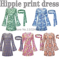 ┲Women's Hippie Costume Set for Carnival 70s Clothing Accessories Women's Dress 60s 70s Women'sW5Yh
