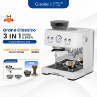 Giselle Pro 20-Bar Dual Boiler Espresso Coffee Machine with Adjustable Temperature, Milk Frothing & 