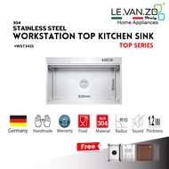 LEVANZO Kitchen Sink Workstation Top Series #WST3421