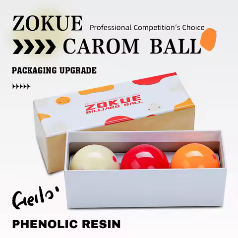 ZOKUE Carom Billiard Balls Carom Ball Set with 61.5 mm Complete 3 Ball Set for Beginner 3 cushion ca