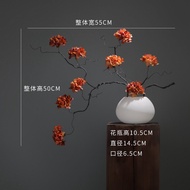 Retro Ceramic Flower Vase New Chinese Style Wabi Sabi Aesthetic Olden Days Clay Jar Rustic Artificia