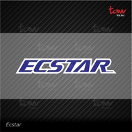PUTIH Ecstar Cutting Sticker Suzuki Laptop Motorcycle Car Window Sticker - 11x1.7 cm, White Blue