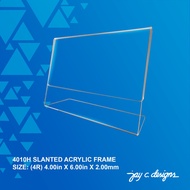 Acrylic Slanted Frame - 4.00" X 6.00 (4R) Landscape - Jay C. Designs - 4010H