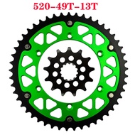 AHL 520 Motorcycle 45T~52T 13T Front & Rear Sprocket For KAWASAKI KLX450R 2007-2014 KX450F 2006-2014