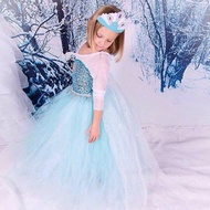 SZ Frozen Princess Dress for Kids Cosplay and Christmas 2017 New Style Costume ( Size: 140CM）