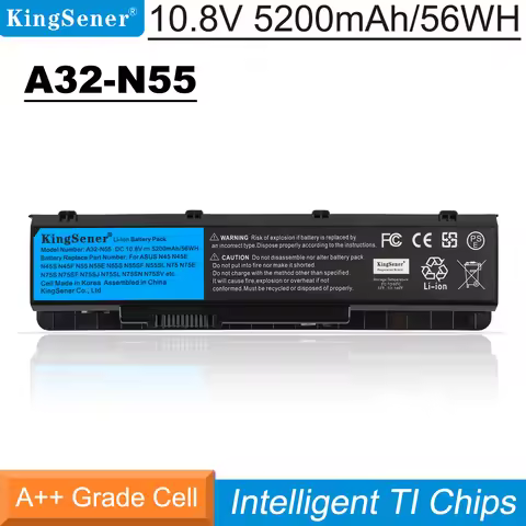 KingSener Laptop Battery A32-N55 For ASUS N45 N45SF N55E N75S N45E N45SJ N55S N75SF N45F N45SL N55SF