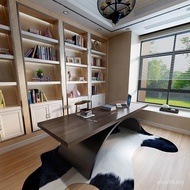 Desk Nordic Bos Iron Art Solid Wood Notebook Moon Desk Leg Workbench loft Computer Desk Creative 2PW