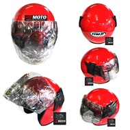 HMR Solid Red Lights HMRCEN1RLIGHT Helmet SNI Helmet/ Half Face Helmet/ Adult Helmet/ Safety Helmet/