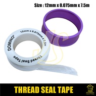 DOMINO Thread Seal Tape. White Tape. PTFE Seal Tape. 水喉胶布 Tape Putih .White Tape PTFE