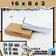 Kardus 16 x 8 x 3 cm Dus Box 16x8x3 cm Kotak Packing 160 x 80 x 30 mm