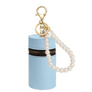 SMUOBT Pearl Keychain Coin Purse Keychain for Women,Mini Makeup Bag Keychain for Car Key Lipstick Ca