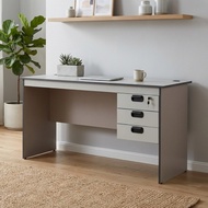 Furniture Direct ECO 150CM Office Table With Key Lock and 2 cable hole-Grey