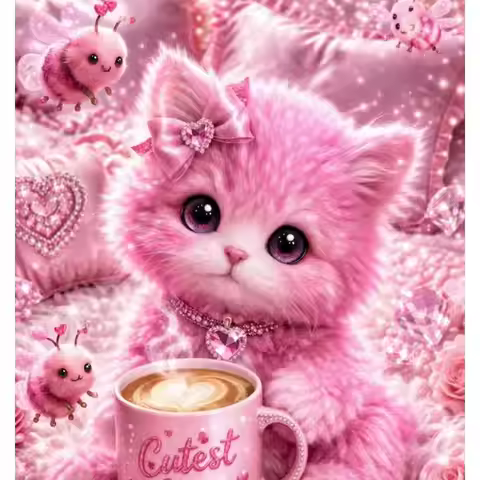GATYZTORY Cat Diamond Painting Kits Handiwork Art Diamond Painting For Adults Animal Full Round/Squa