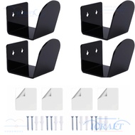 CRAFTMX 4PCS Baseball Glove Wall Mount, Black Screw Mounting Softball Glove Holder, Durable Acrylic 
