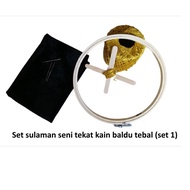 Sulaman Seni Tekat KAIN BALDU TEBAL Untuk Projek Sekolah ( benang emas )