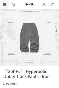 Goopi  Gof-P5” Hyperbolic Utility Track Pants